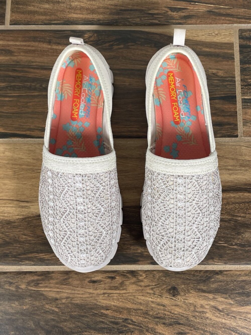 Skechers EZ Flex 3.0 Duchess Shoes Womens Size 8 Natural Comfort Slip On - Picture 12 of 13